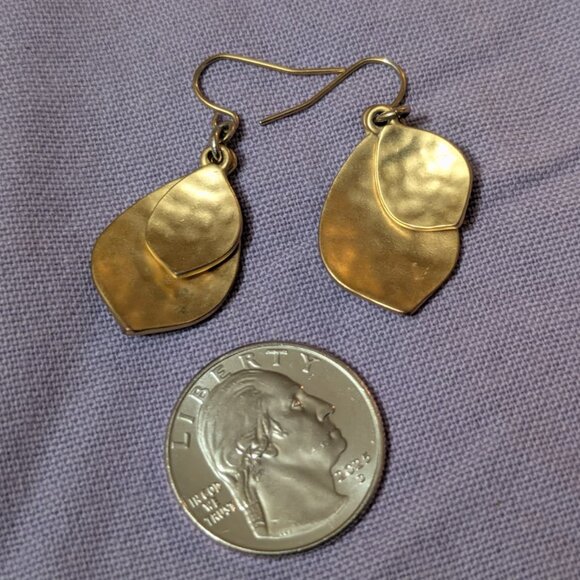 Vintage Ralph Lauren Gold-tone Dangly Earrings - Picture 2 of 4